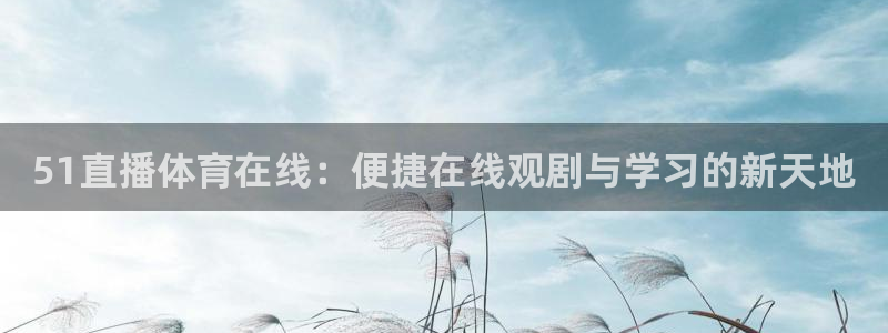 51直播体育在线：便捷在线观剧与学习的新天地